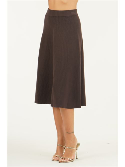Gonna in viscosa elastica GM by Gai Mattiolo | GM4314MORO